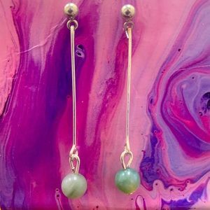 Moss agate handmade earrings. NICKEL FREE - HYPOALLERGENIC